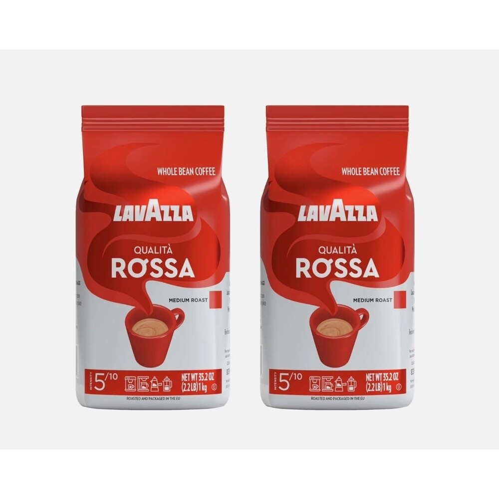 Lavazza Qualità Rossa Whole Bean Coffee 2.2 lb Bags Medium Roast 2 Pack 11/27